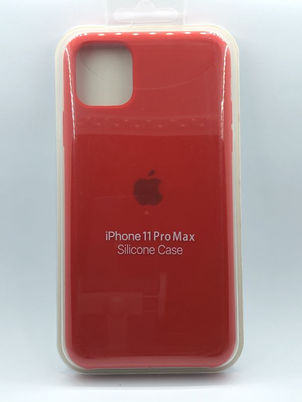 Защитный чехол Накладка Silicone Case Apple Iphone 11 Pro Max (14) red