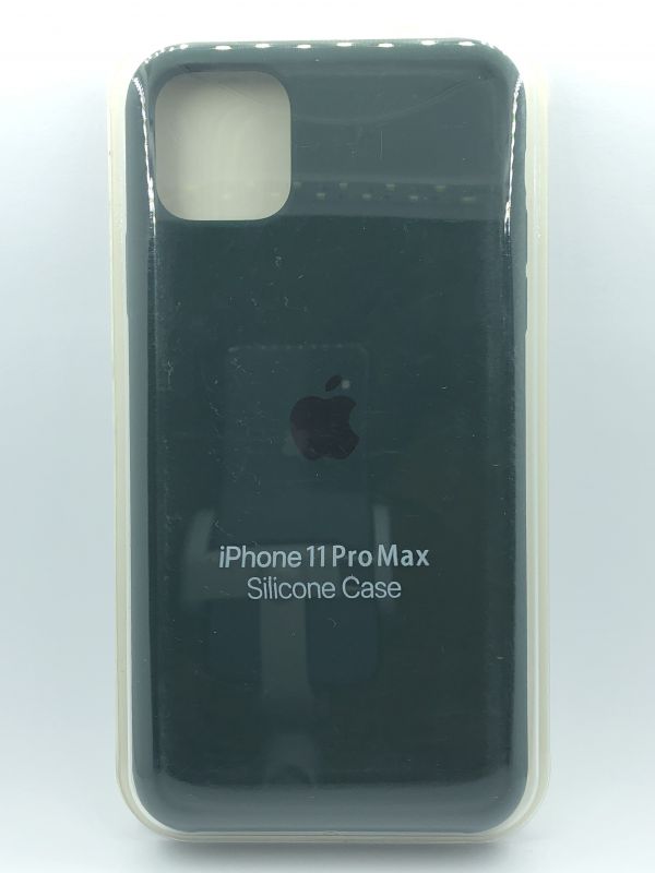 Защитный чехол Накладка Silicone Case Apple Iphone 11 Pro Max (49) forest green