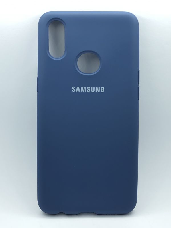 Защитный чехол Накладка Silicone Case Samsung A107 (A10s) navy blue