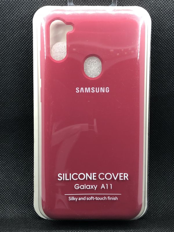 Защитный чехол Накладка Silicone Case Samsung A115 (A11) hot pink