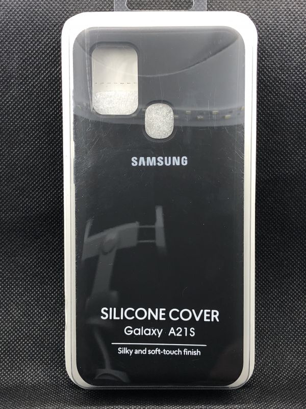 Защитный чехол Накладка Silicone Case Samsung A217 (A21S) черный