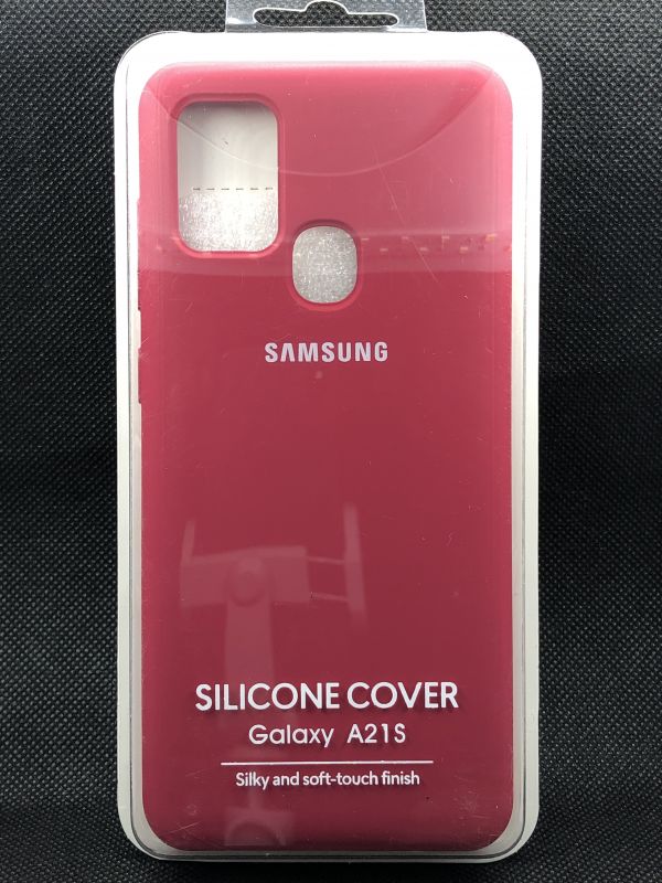 Защитный чехол Накладка Silicone Case Samsung A217 (A21S) hot pink