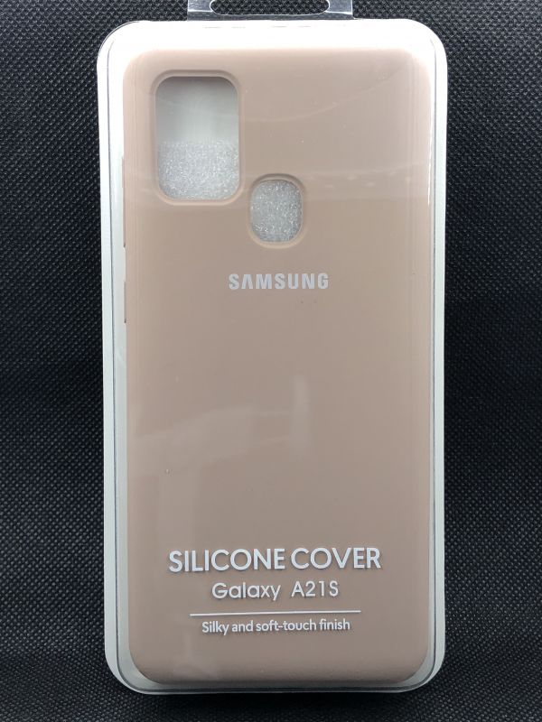 Защитный чехол Накладка Silicone Case Samsung A217 (A21S) pink sand