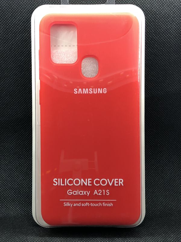 Защитный чехол Накладка Silicone Case Samsung A217 (A21S) red