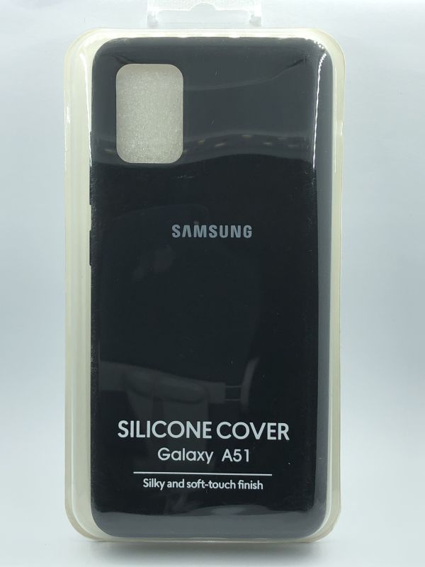 Защитный чехол Накладка Silicone Case Samsung A515 (A51) черный