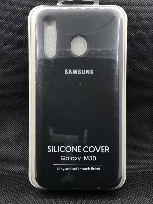 Защитный чехол Накладка Silicone Case Samsung M30 black