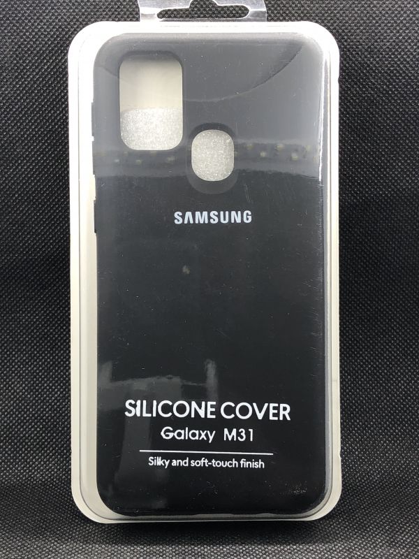 Защитный чехол Накладка Silicone Case Samsung M315 (M31) black