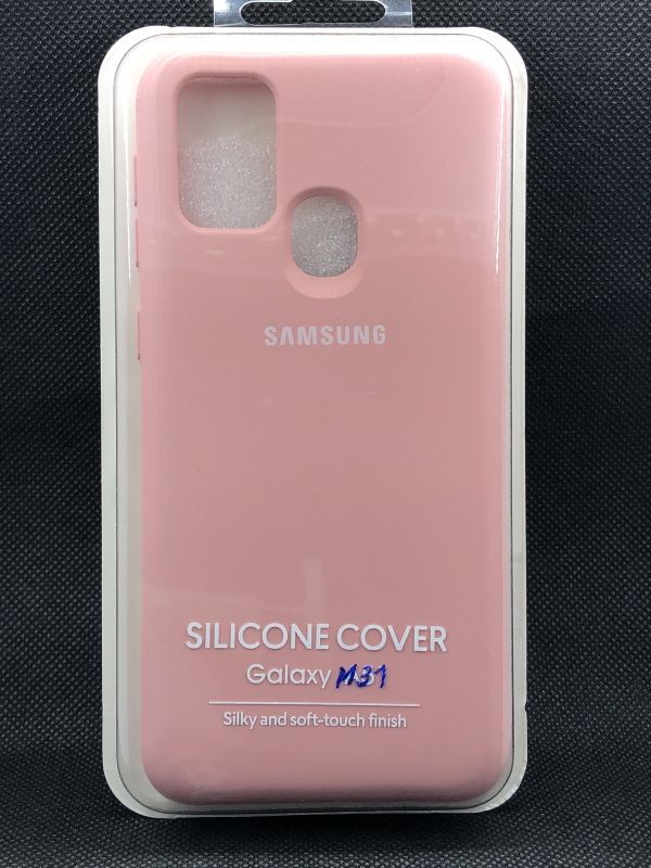 Защитный чехол Накладка Silicone Case Samsung M315 (M31) pink