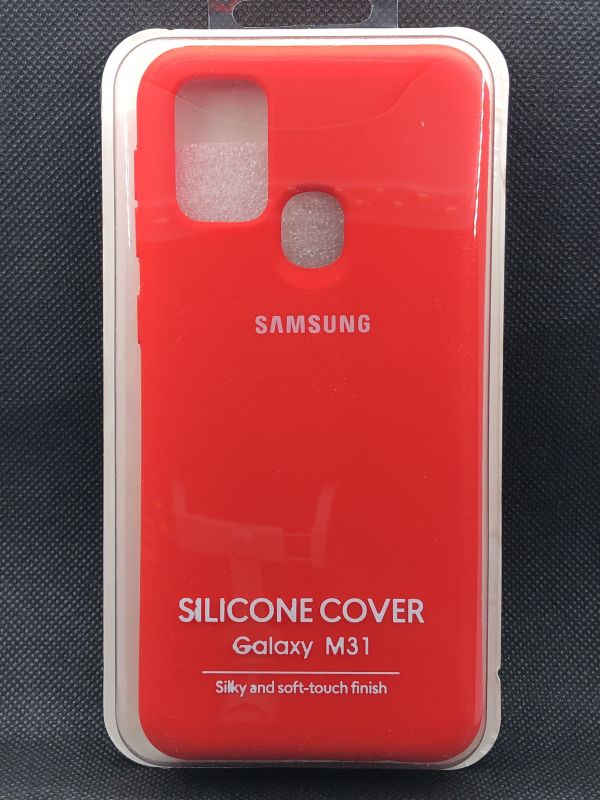 Защитный чехол Накладка Silicone Case Samsung M315 (M31) red