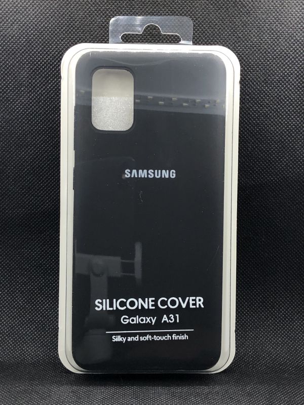 Защитный чехол Накладка Silicone Case Samsung A31 (A315) черный