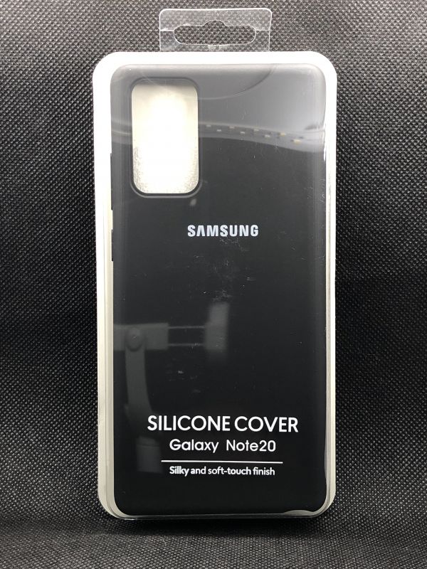 Защитный чехол Накладка Silicone Case Samsung Note 20 black