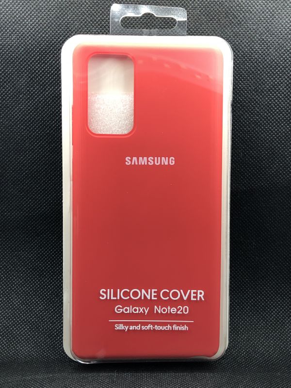 Защитный чехол Накладка Silicone Case Samsung Note 20 red