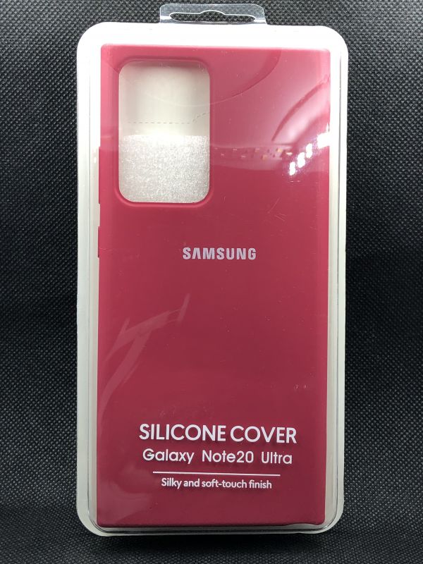 Защитный чехол Накладка Silicone Case Samsung Note 20 Ultra Hot pink