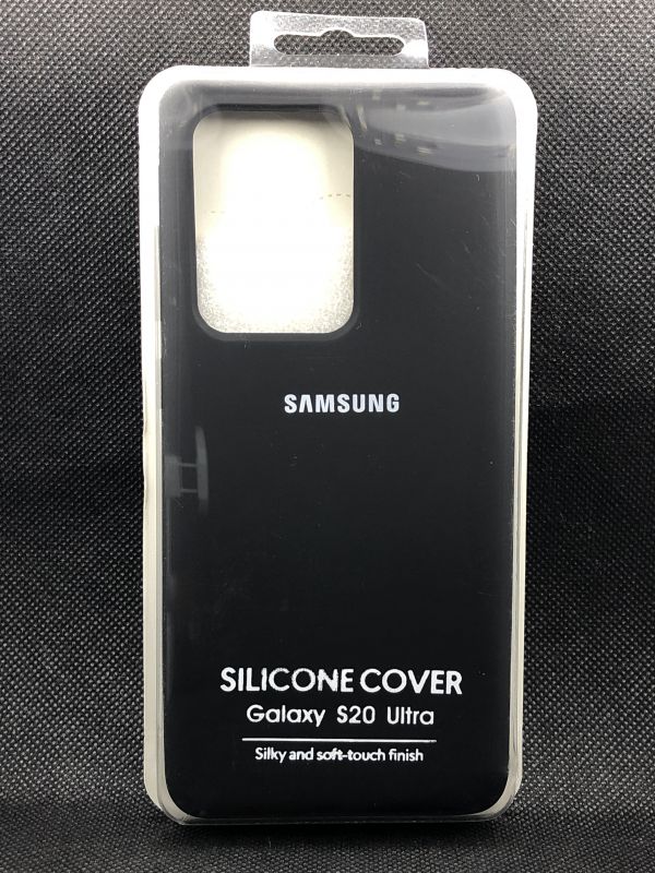 Защитный чехол Накладка Silicone Case Samsung S20 Ultra black