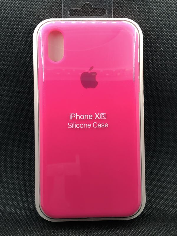 Защитный чехол Накладка Silicone Case Full Apple Iphone XR (47) hot pink