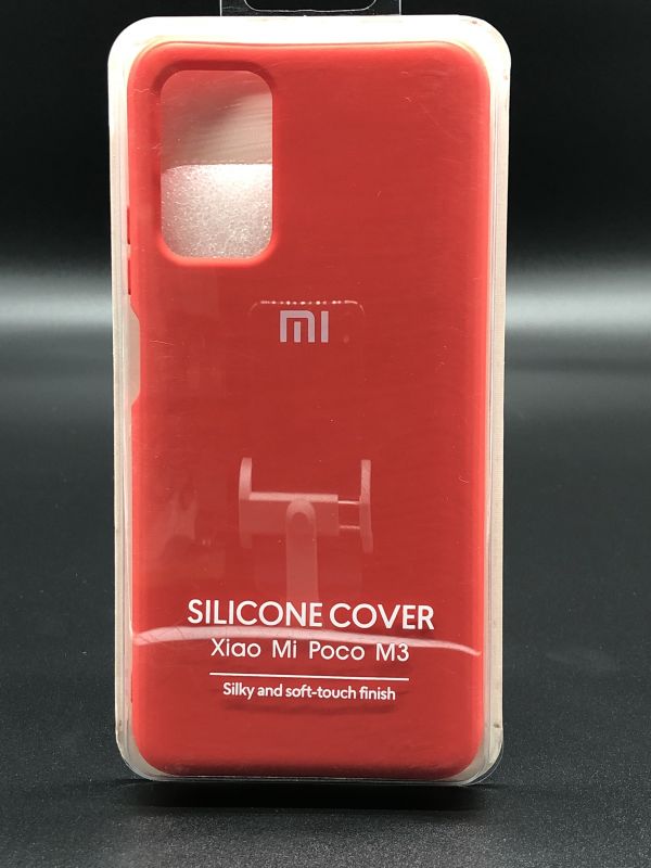 Защитный чехол Накладка Silicone Case Full Xiaomi Poco M3 red