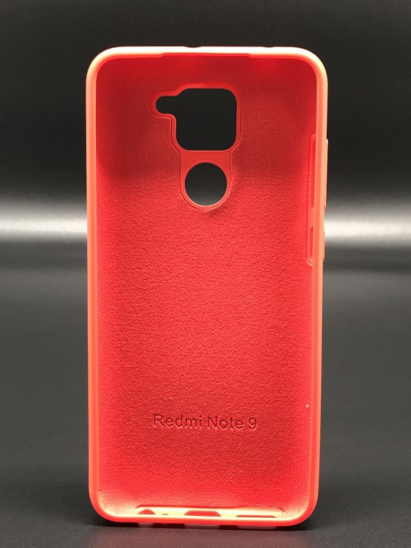 Защитный чехол Накладка Silicone Case Xiaomi Redmi Note 9 red