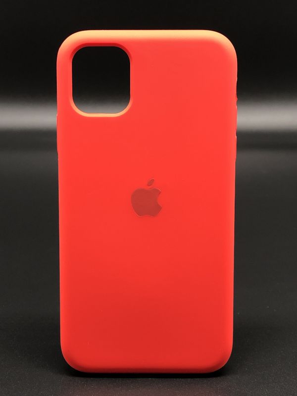 Защитный чехол Накладка Silicone Case Apple Iphone 11 (14) красный