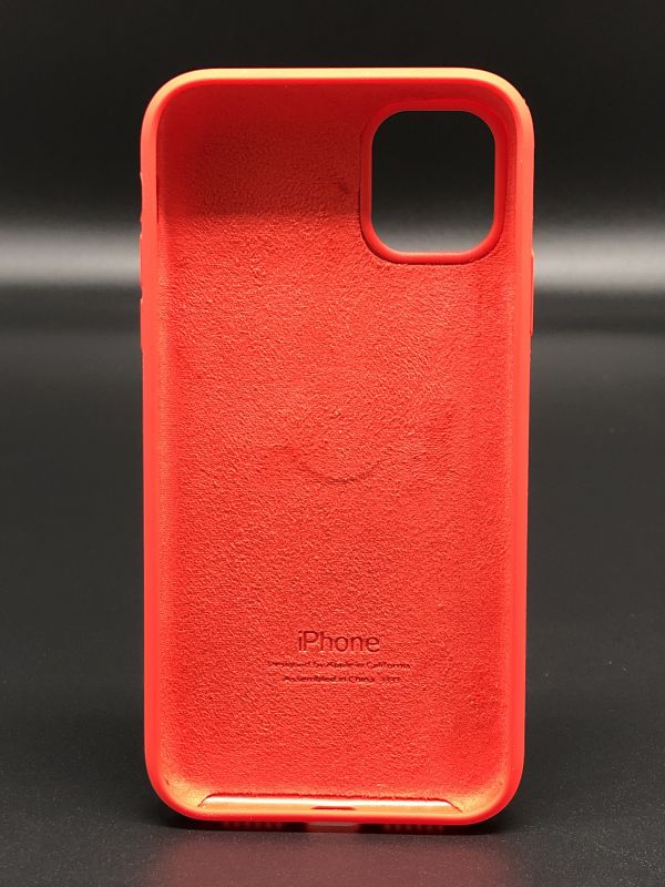 Защитный чехол Накладка Silicone Case Apple Iphone 11 (14) красный