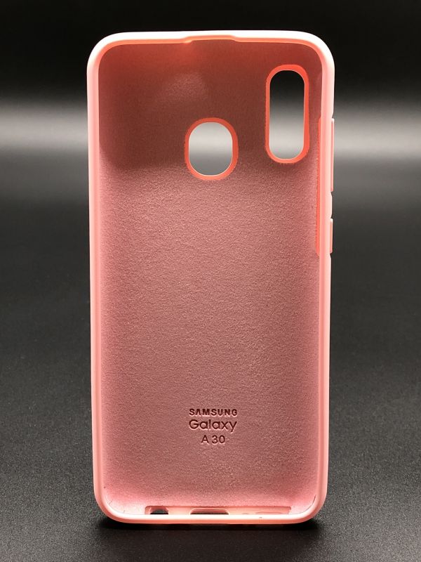 Защитный чехол Накладка Silicone Case Samsung A30 pink