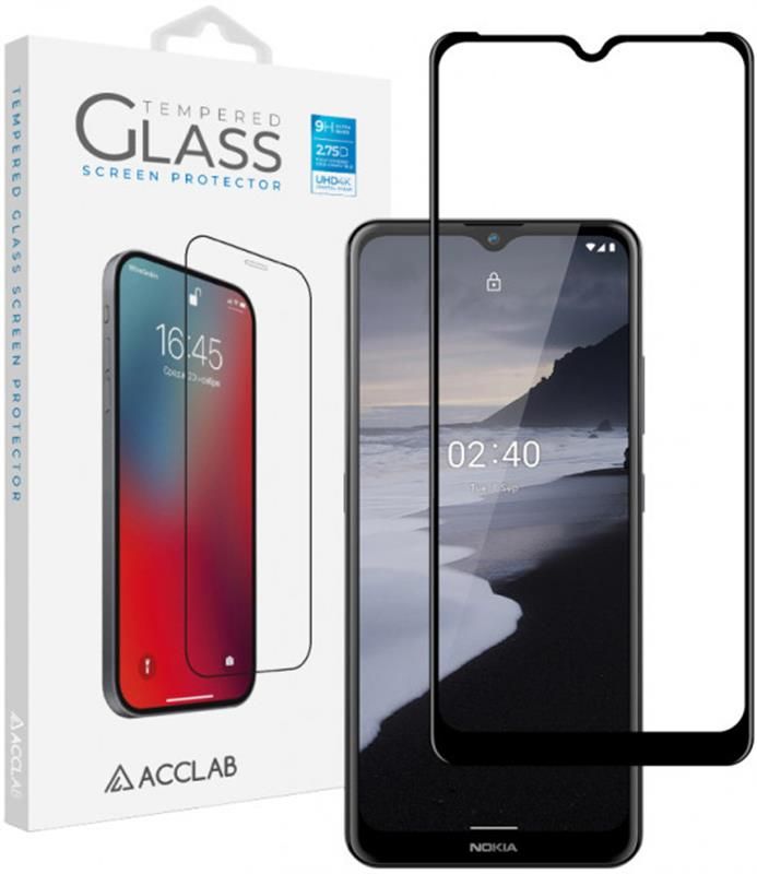 Защитное стекло ACCLAB Nokia 2.4 черный (1283126510793)