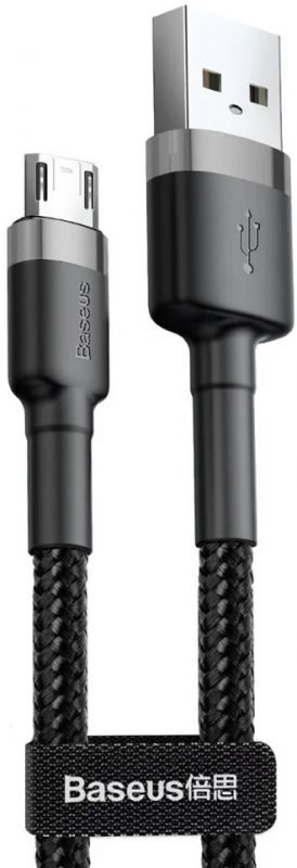 Дата кабель Baseus Cafule Micro 1.5A 2m black-grey