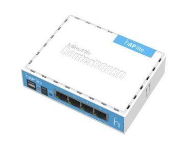 MikroTik hAP lite (RB941-2nD) 2.4GHz Wi-Fi точка доступа с 4-портами Ethernet для домашнего использо