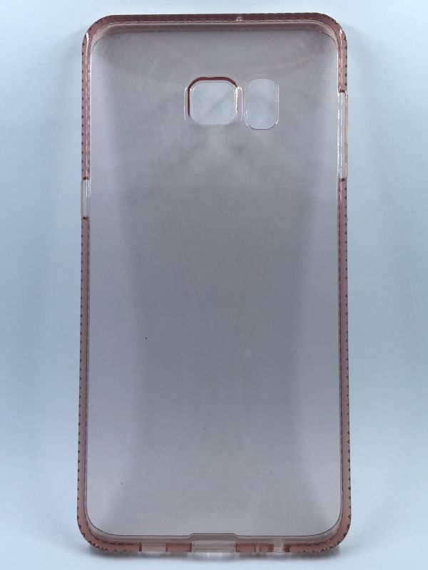 Защитный чехол Накладка Fashion case Samsung S6 Edge прозрачный (стразы)