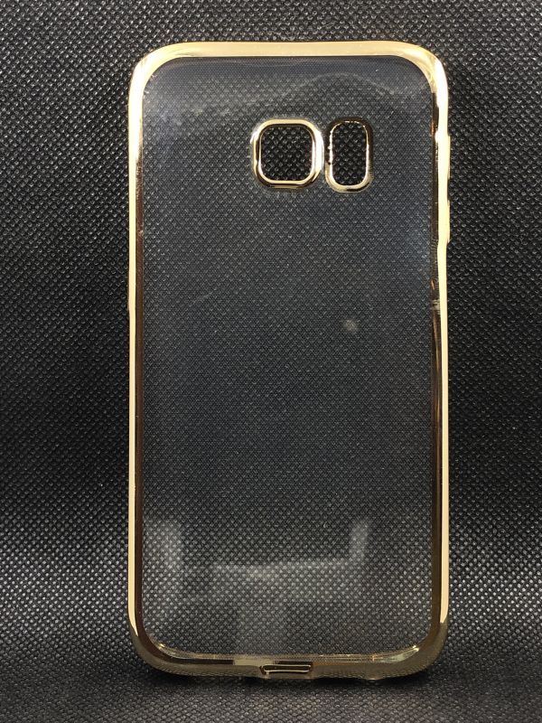 Защитный чехол Накладка Fashion case Samsung S6 Edge прозрачный (стразы)