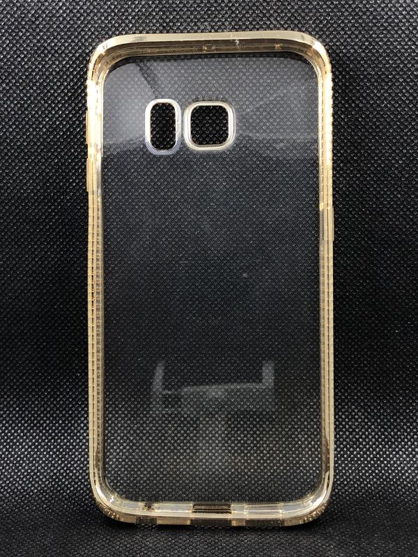 Защитный чехол Накладка Fashion case Samsung S6 Edge прозрачный (стразы)