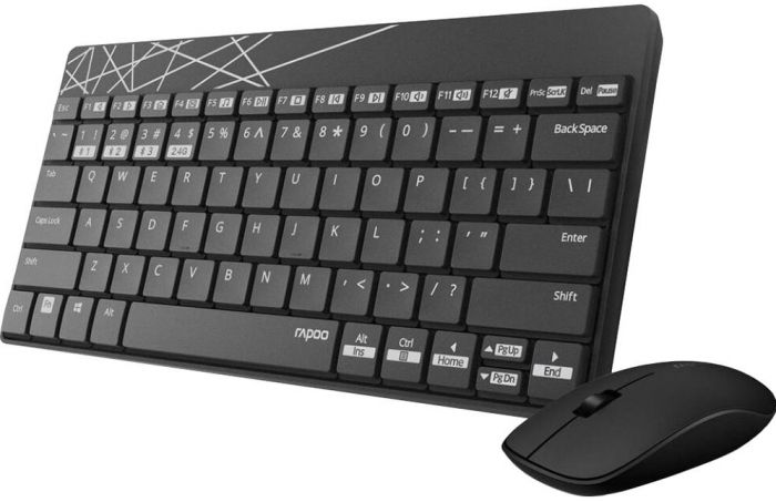 Клавиатура+мышь RAPOO 8000M wireless black