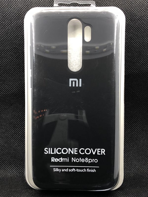 Защитный чехол Накладка Silicone Cover Xiaomi Redmi Note 8 Pro черный