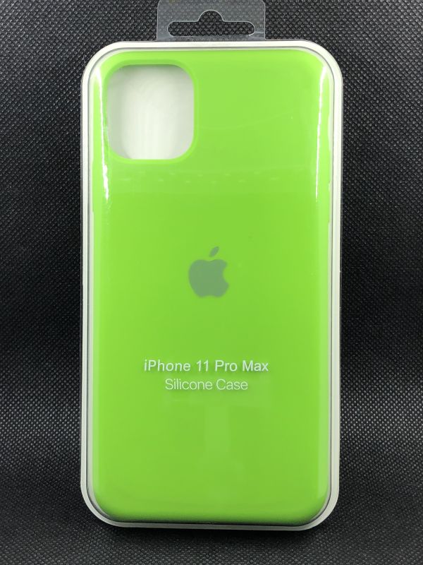 Защитный чехол Накладка Silicone Case Apple Iphone 11 Pro Max (31) lime green