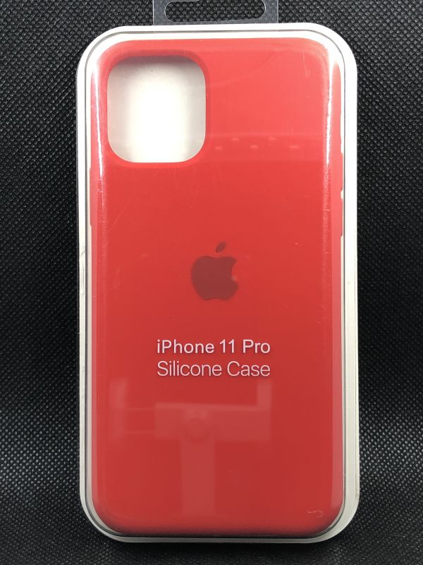 Защитный чехол Накладка Silicone Case Apple Iphone 11 Pro (14) красный