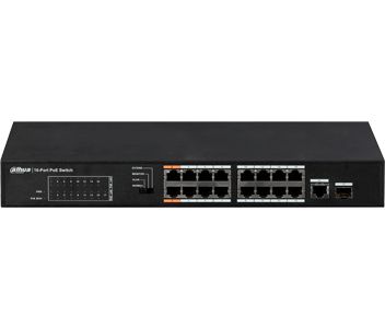 DH-PFS3117-16ET-135 16-портовый неуправляемый POE коммутатор