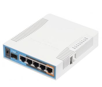 hAP ac (RB962UiGS-5HacT2HnT) Двухдиапазонная Wi-Fi точка доступа с 5-портами Ethernet  для домашнего