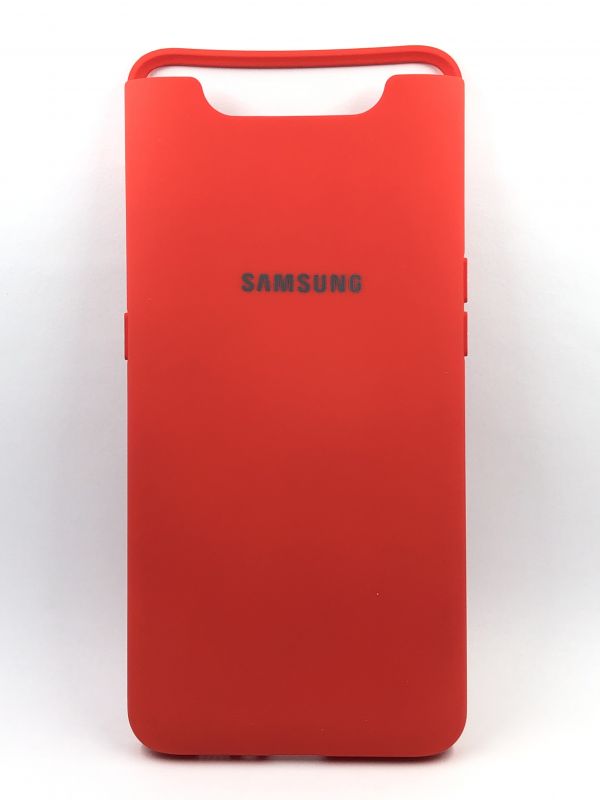 Защитный чехол Накладка Silicone Cover Samsung A805 (A80 2019) Красный